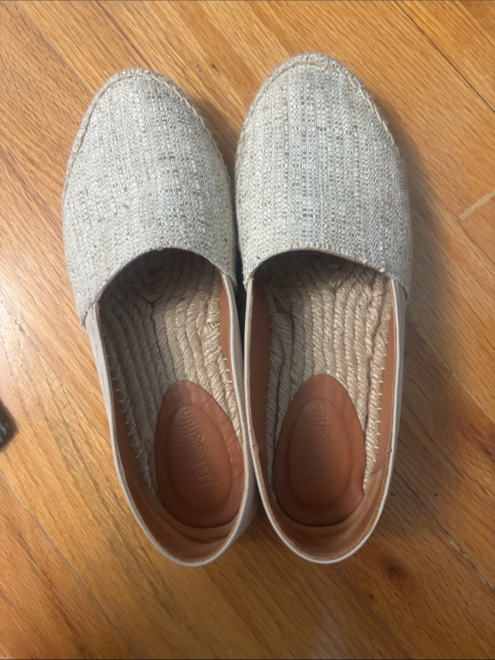J. McLaughlin Beige Natural Espadrille Slip-On Flats